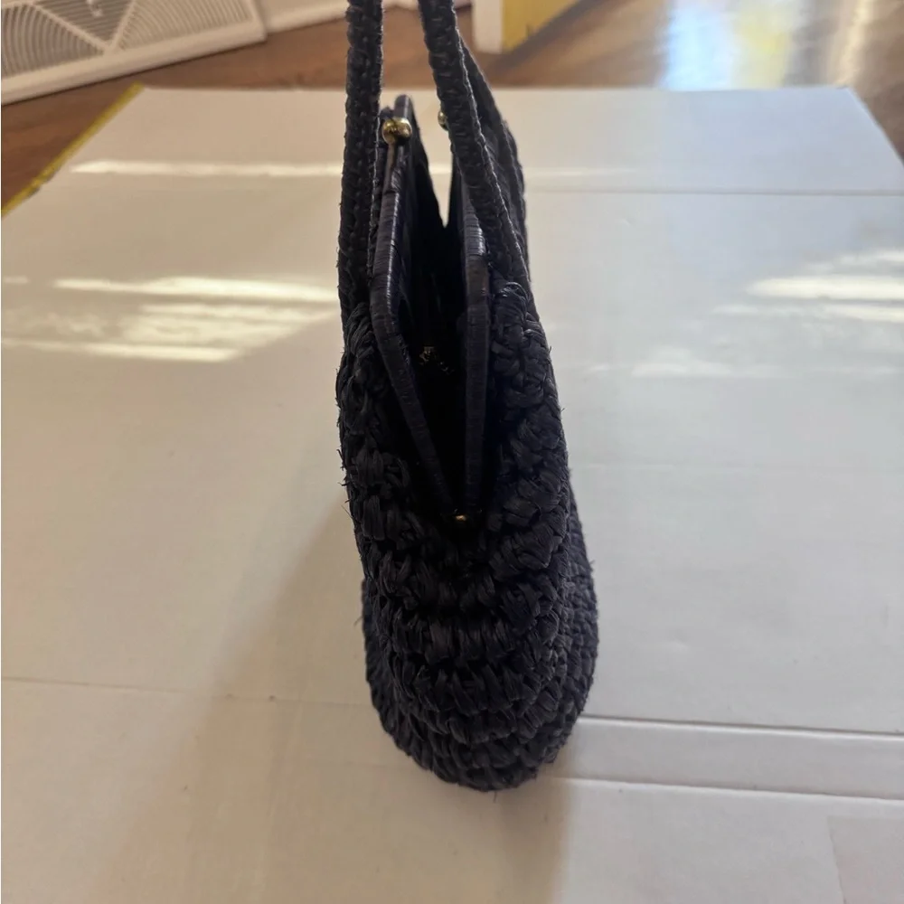 Vintage‎ 1950s 1960s Handbag Purse Cellophane straw made  in Japan